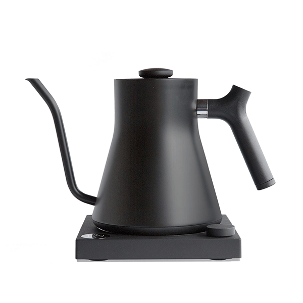 black gooseneck electric tea kettle