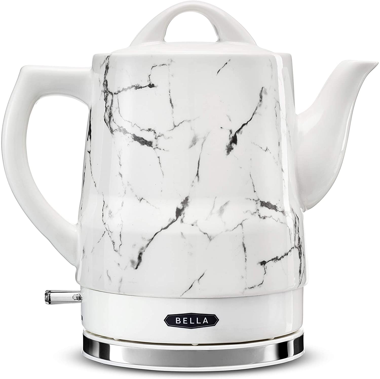 ceramic marble print electric tea kettle