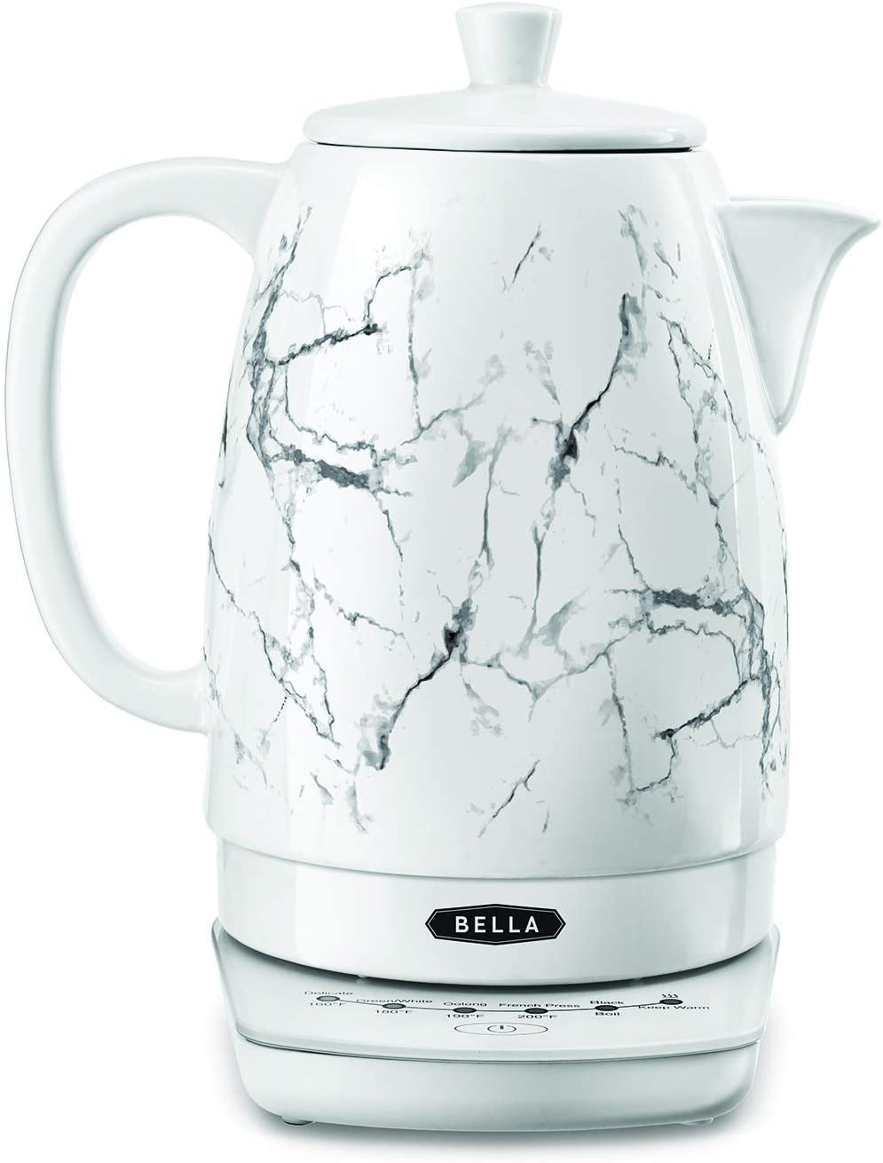 white marble print ceramic electric kettle