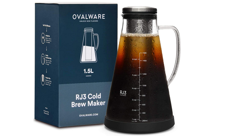 Airtight Beaker Shaped Cold Brew Iced Coffee Maker