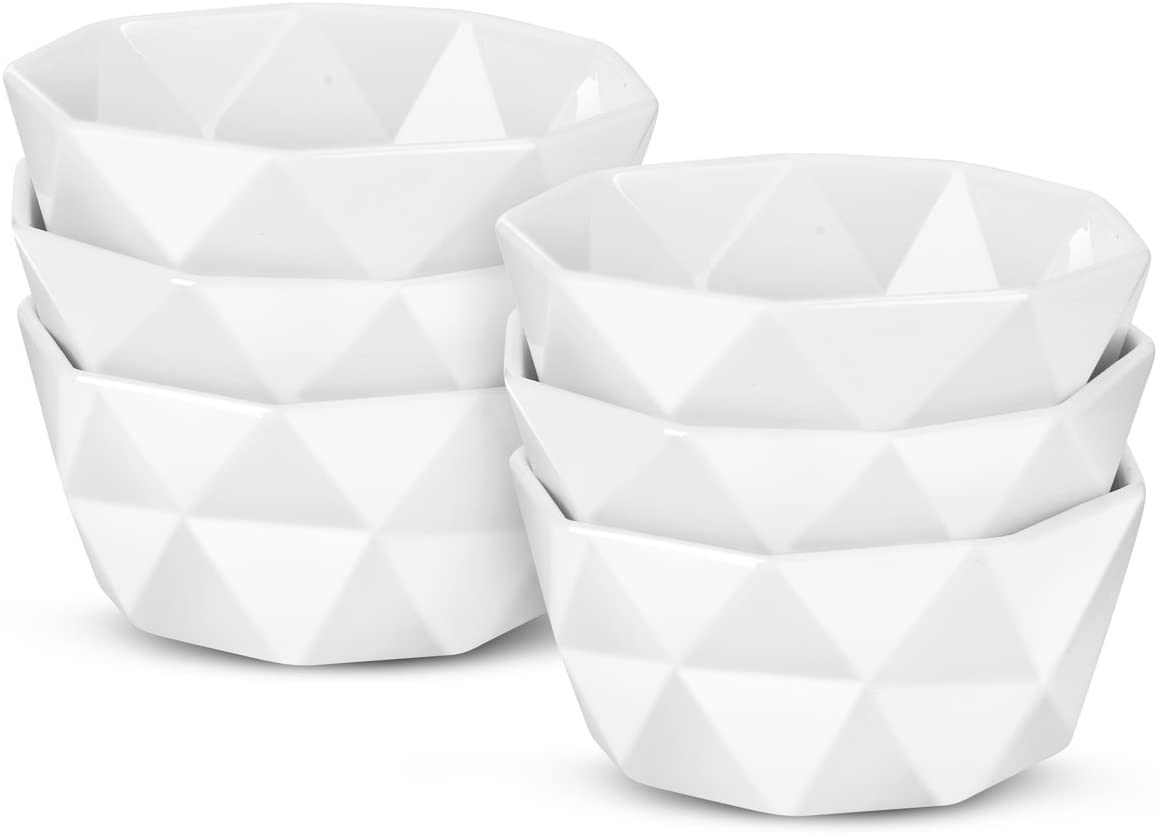 geometric white bowls