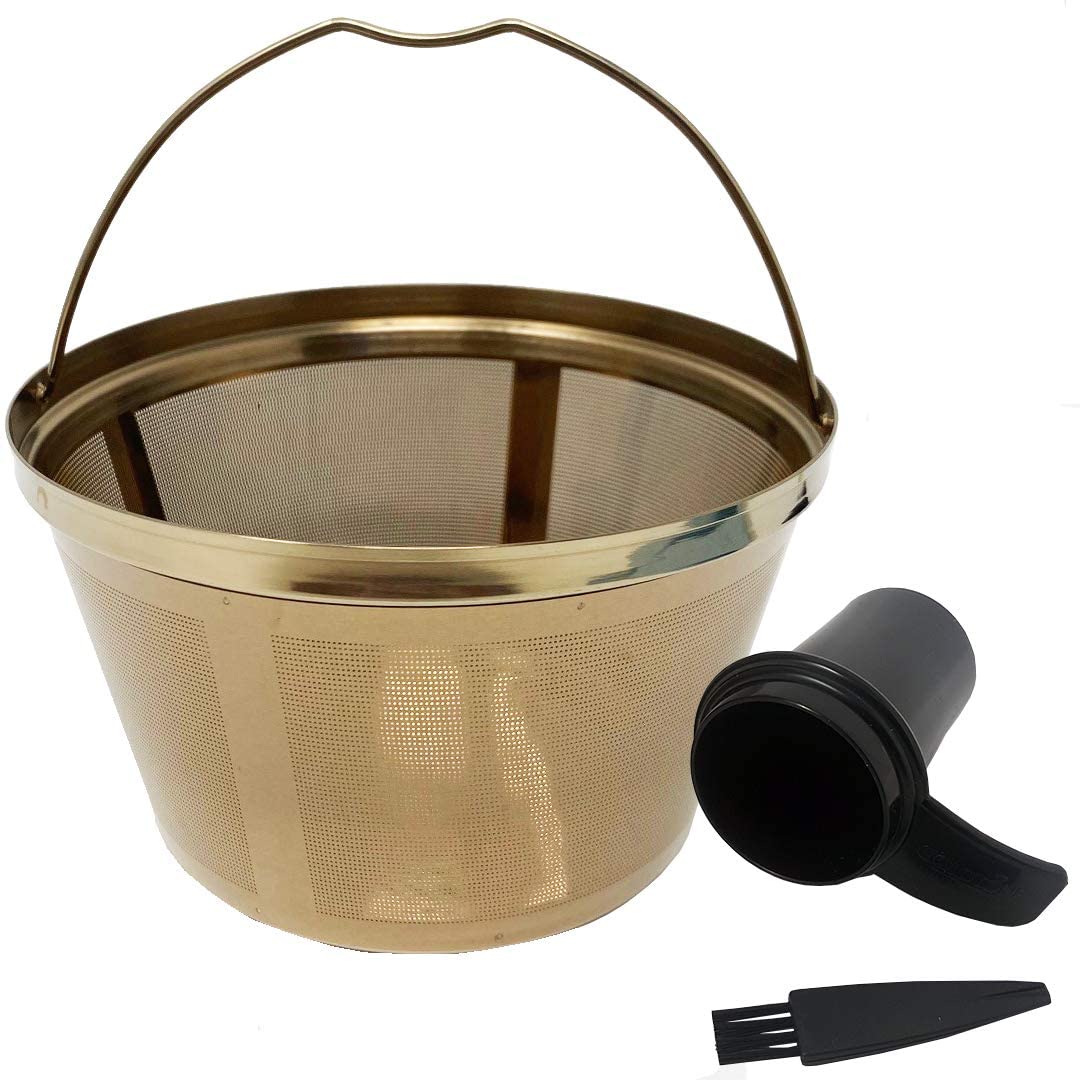 gold colored stainless steel coffee filter