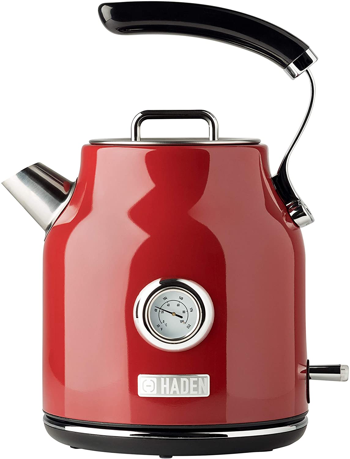 electric retro red tea kettle