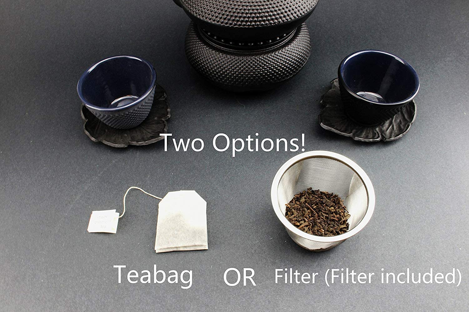 infographic od tea bag shown next to loose tea
