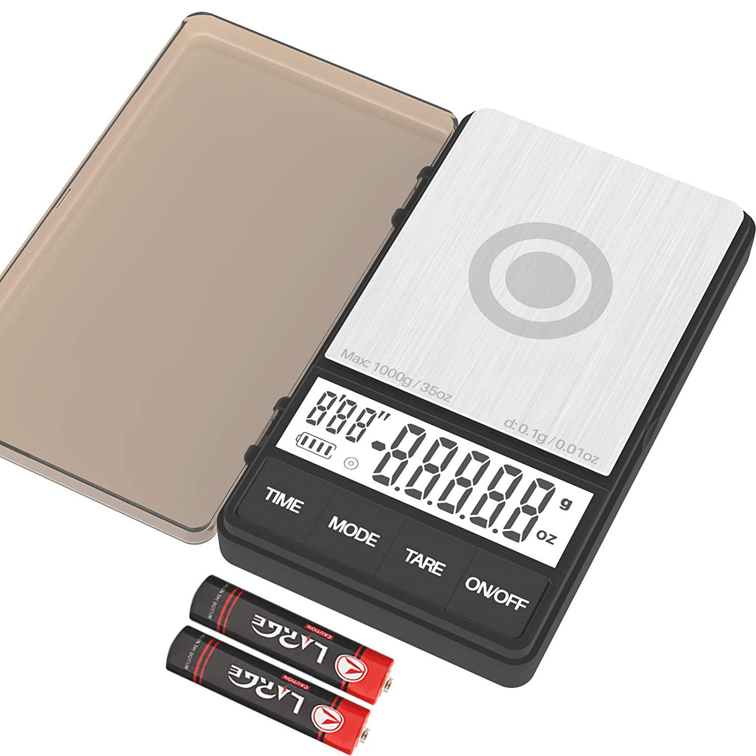digital coffee scale with batteries taken out