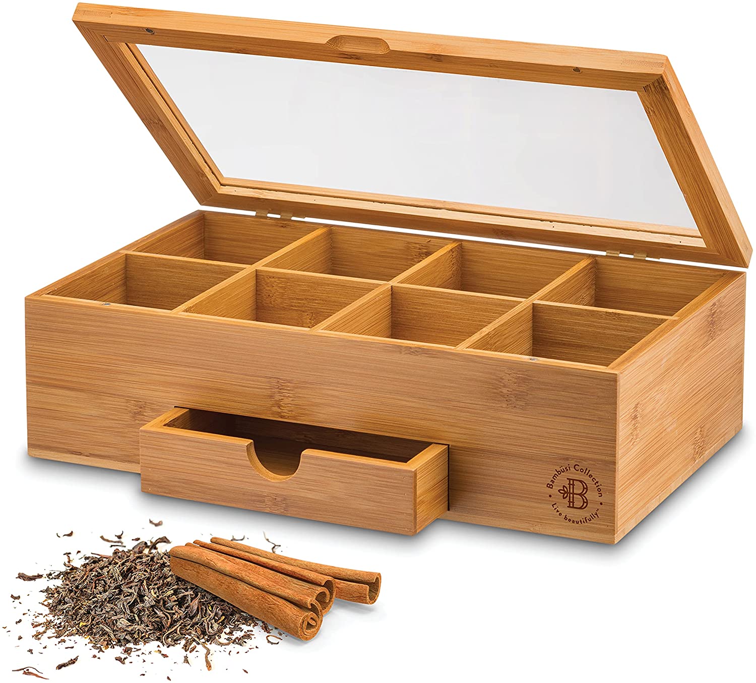 premium tea box organizer
